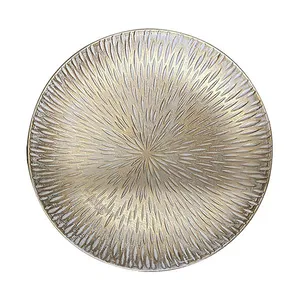 Centro de Mesa Le Boreal 30cm Dourado c branco
