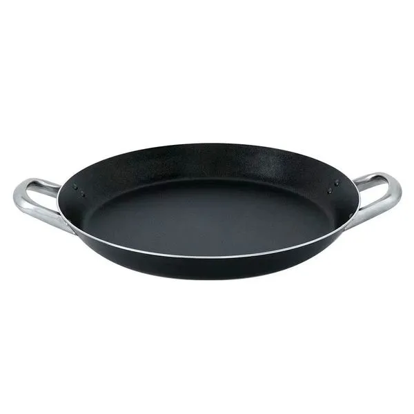 Paellera Profissional Multiflon M em Alumínio e Antiaderente 37cm Preto