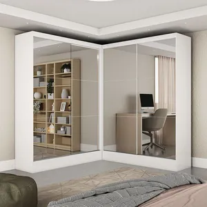 Closet Casal Duplo Belém 4 Portas Premium 4 Gavetas Carioca Móveis Branco