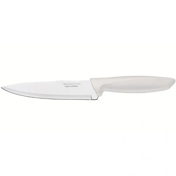 Faca 6 Chef Tramontina Plenus em Aço Inox Off White