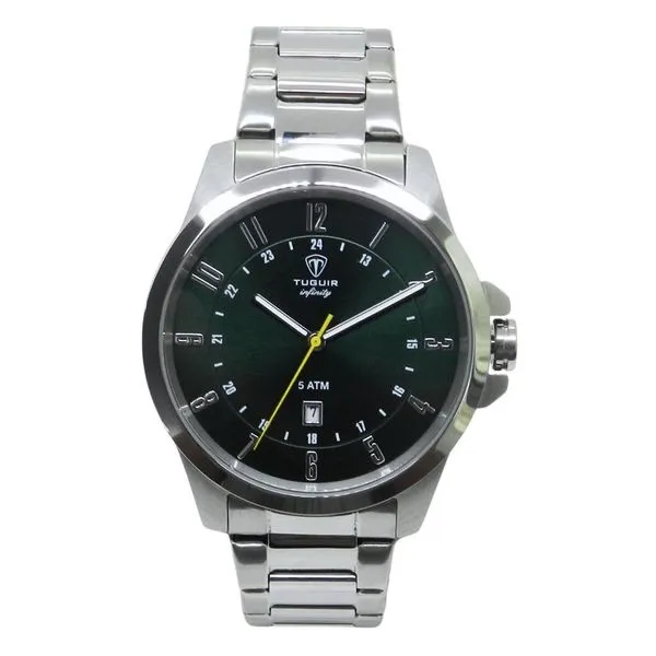 Relógio Tuguir Masculino Ref: Tgi37177 Casual Aço Prateado