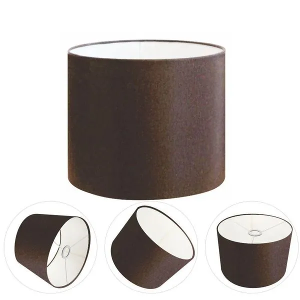 Cúpula Abajur Cilíndrica Cp-7015 ø35x25cm Café