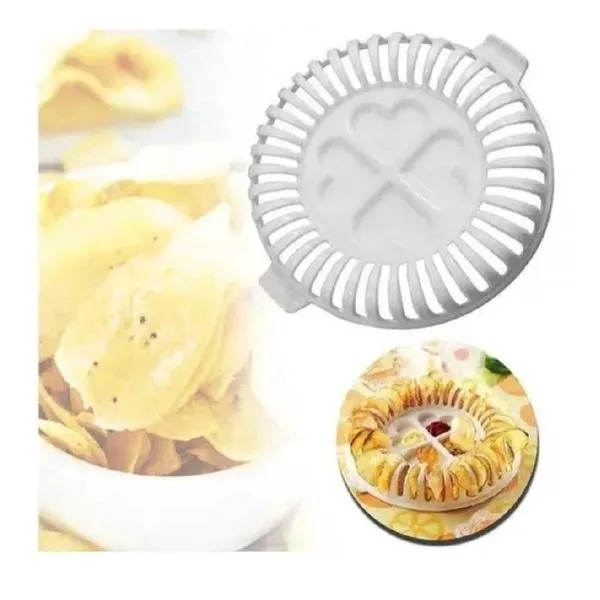 Kit Fatiador E Forma Fritar Batata Chips Microondas Assa Sem Oleo Cenoura Maca Cortador Com Molheira