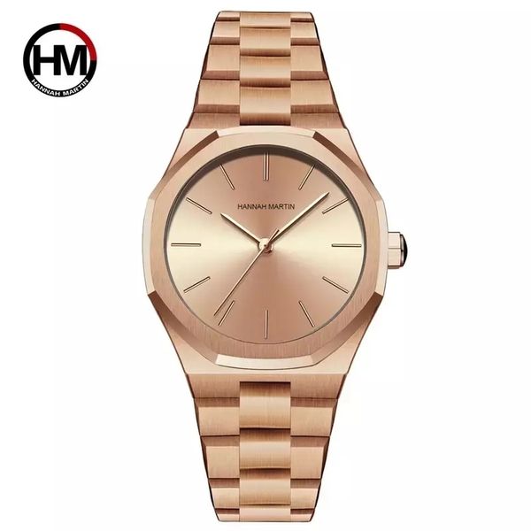 Relógio Feminino Hannah Martin 1401 Aço Inoxidável À Prova D'Água 6