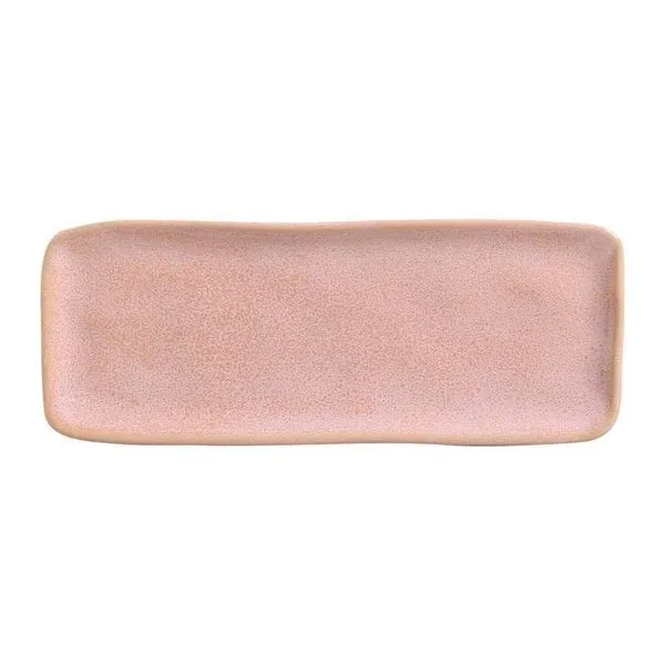 Conjunto de Travessas Retangulares Médias Porto Brasil Orgânico Litchi 33x13cm - 4 peças Rosa