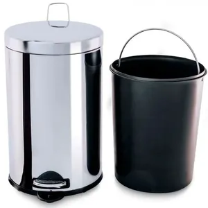 Lixeira Brinox em Aço Inox com Pedal e Balde 12L n/a