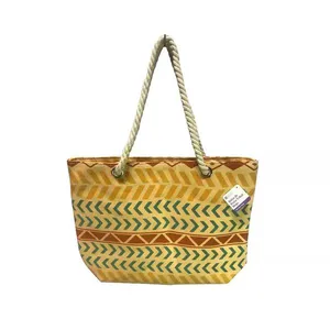 Bolsa de Praia Le Tribal Bege 43x33x10cm