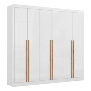 Guarda-Roupa 6 Portas 6 Gavetas Maxel, MDP, Cannes Branco