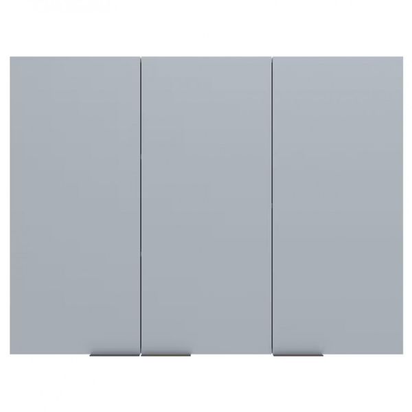 Armário Aéreo Bartira Cristal MDP 15mm com 3 Portas e 3 Prateleiras - 120cm de largura Freixo/Azul Wood