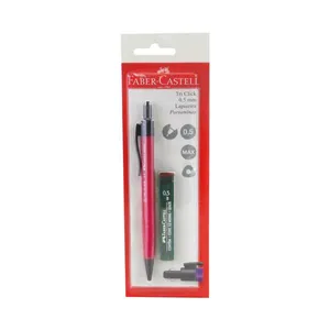 Lapiseira Faber-Castell Tri Clik 0.5mm Coress com Mina Refil 0.5mm Rosa pink