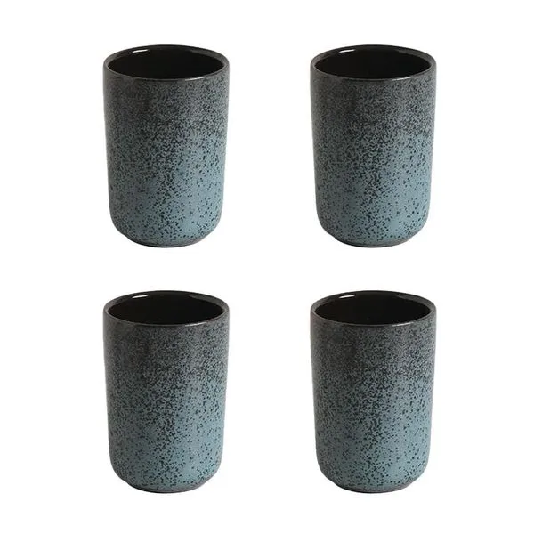 Conjunto de Copos Neo Stoneware Night Sky 220ml 4 Peças Porto Brasil Azul