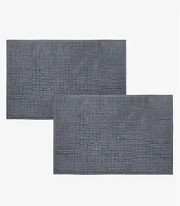 Kit 2 Tapetes Pipoca Bolinha Toque Macio Rovitex Home Cinza UN / Cinza