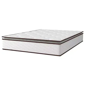 Colchão Queen Size Umaflex New Itália com Molas Ensacadas e Pillow Top D26 25x158x198cm Branco com Marrom