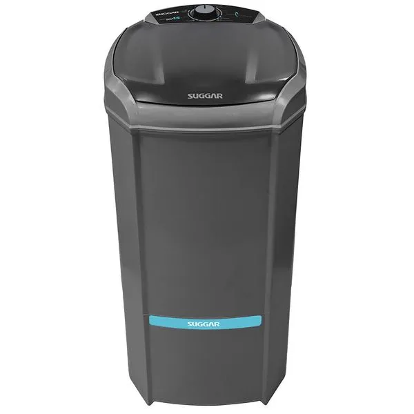 Tanquinho Suggar 15Kg Lavamax Eco LE1521PR com Dispenser Para Sabão e Desligamento Automático Prata / 110v