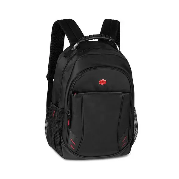 Mochila Laptop Clio Style Executiva Cabo de Aço Preta 18" com 2 Divisórias