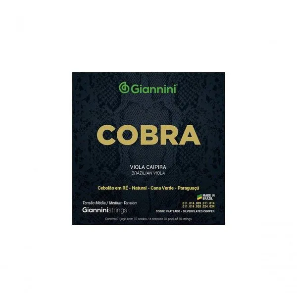 Encordoamento Para Viola Aço Cobre Prateado Tensão Média Série Cobra Gesvm