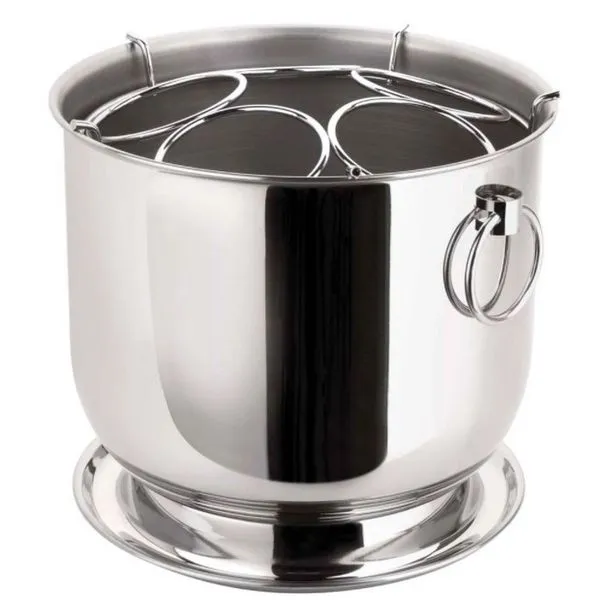 Champagneira Forma em Aço Inox para 5 Garrafas Inox