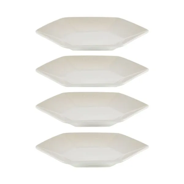 KIT LE CREUSET 4 PRATOS HEXAGON EM CERÂMICA 26CM MERINGUE