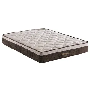 Colchão Casal Magnyfic com Ortopillow e Molas Ensacadas 24x138x188cm Ortobom Marrom com Bege