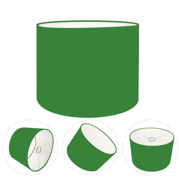 Cúpula Abajur Cilíndrica Cp-7015 ø35x25cm Verde Folha