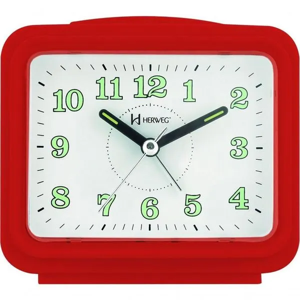 Relógio Despertador Branco Dois Alarme Super Alto Pilha Vermelho - Vermelho