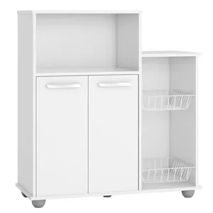 Armário Multiuso Fruteira Poliman Móveis Sollys com 2 Portas Branco n/a