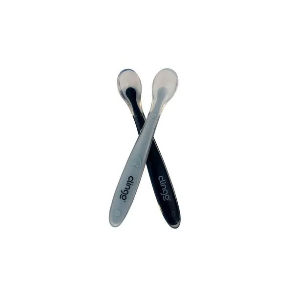 Colher De Silicone Premium Colors Marinho - 2 Unidades, Resistente E Prática
