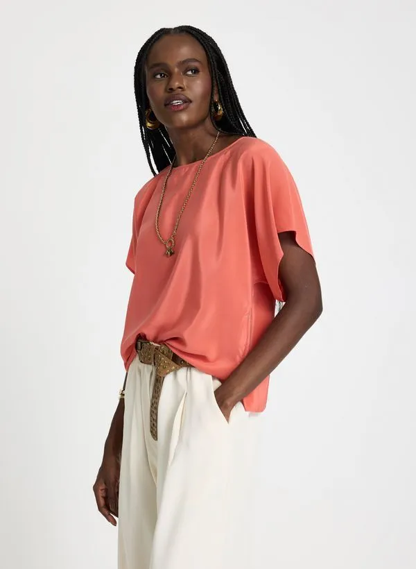 Blusa Le Lis Isla Seda Feminina 36