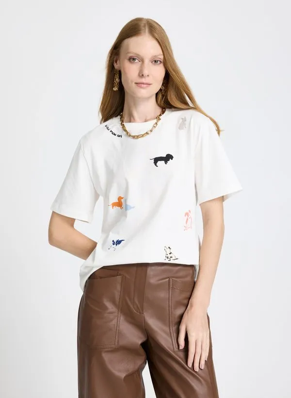 Blusa Le Lis Color Dogs Feminina P