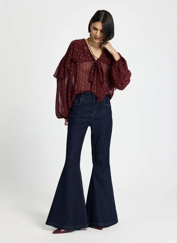 Calça Le Lis Andy Flare Jeans Feminina 50