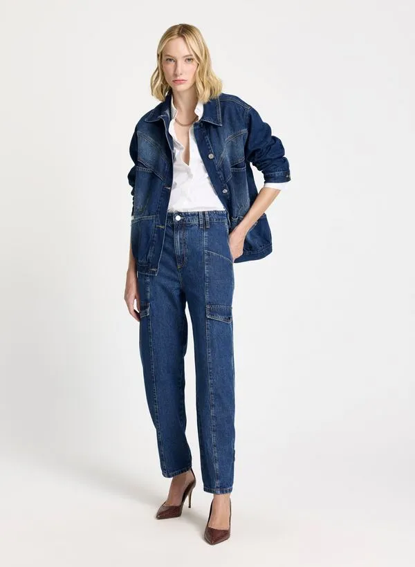 Calça Le Lis Cargo Florence Jeans Feminina 48
