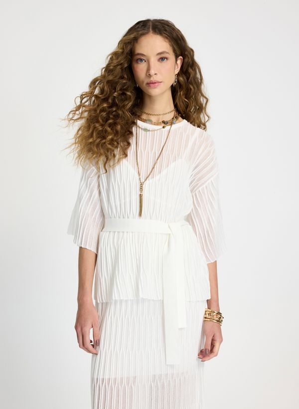 Blusa Le Lis Evangelina Tricot Feminina PP