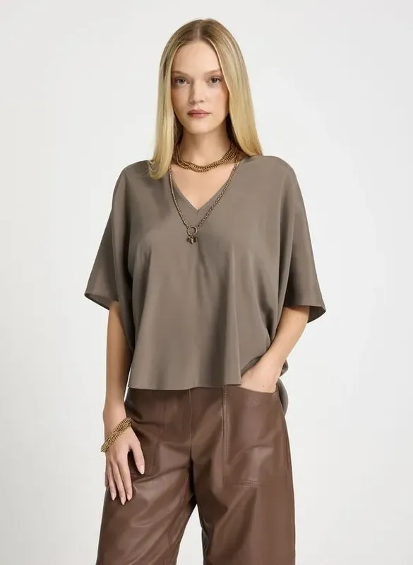 Blusa Le Lis Yvi Seda Feminina 44
