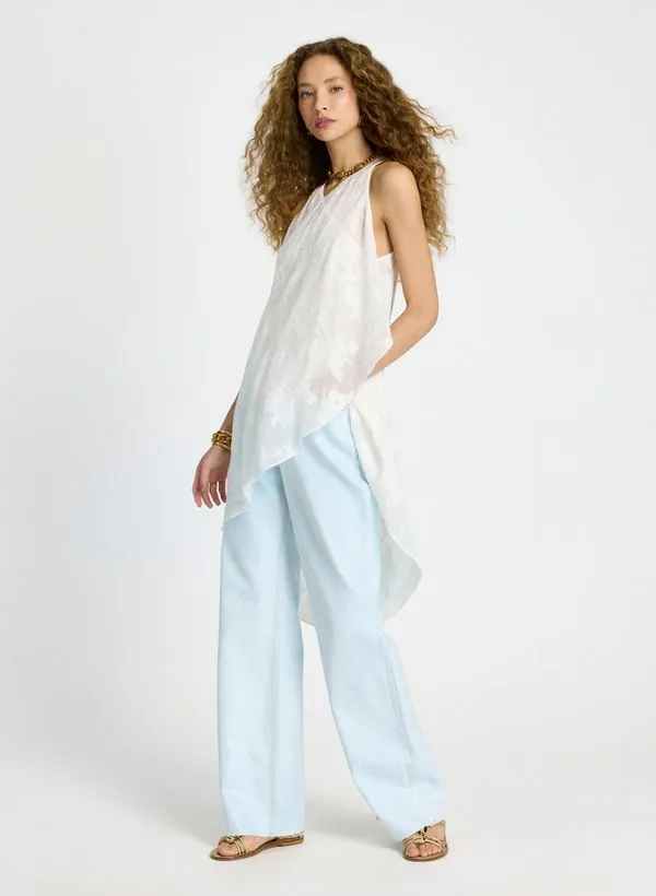 Calça Le Lis Maria Foil Pantalona Jeans Feminina 34