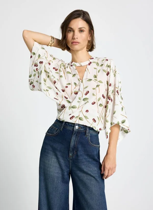Blusa Le Lis Yohanna Seda Feminina 42