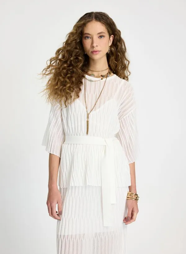 Blusa Le Lis Evangelina Tricot Feminina P
