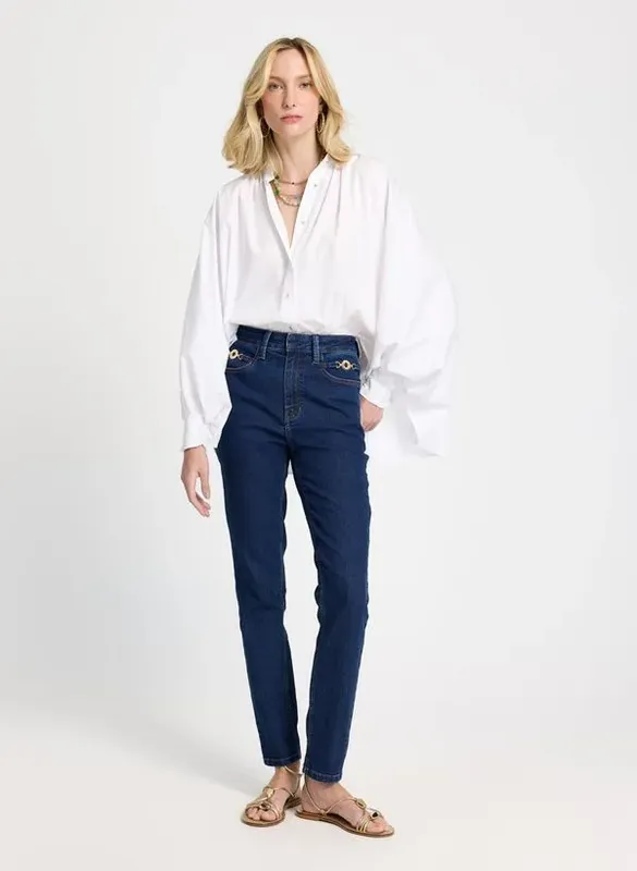 Calça Le Lis Paula Skinny Bridão Jeans Feminina 38