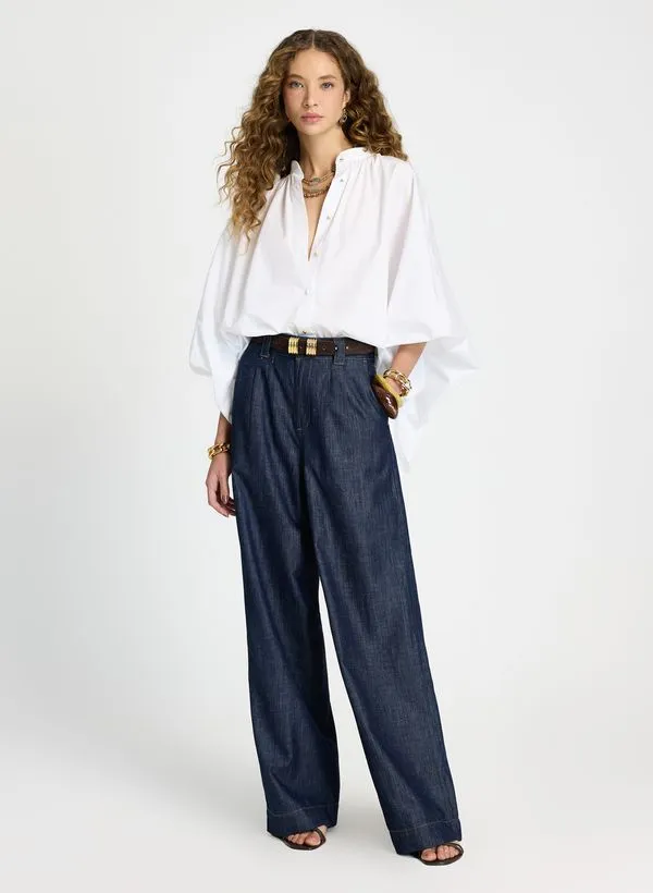 Calça Le Lis Fany Pantalona Jeans Feminina 42