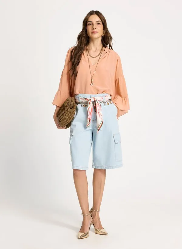 Bermuda Le Lis Clochard Malu Jeans Feminina 38