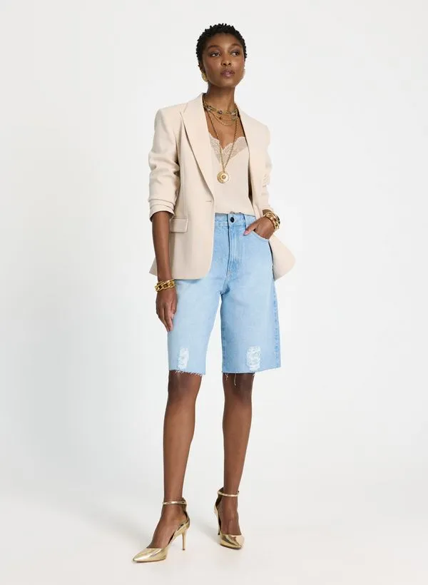 Bermuda Le Lis Madai Jeans Feminina 48