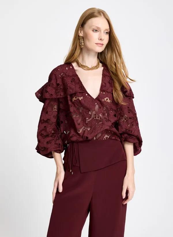 Blusa Le Lis Nick Babado Feminina GG