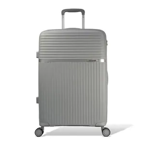 Mala de Viagem Grande 32kg Polipropileno com Rodas Giro 360º Viena Stradda CINZA