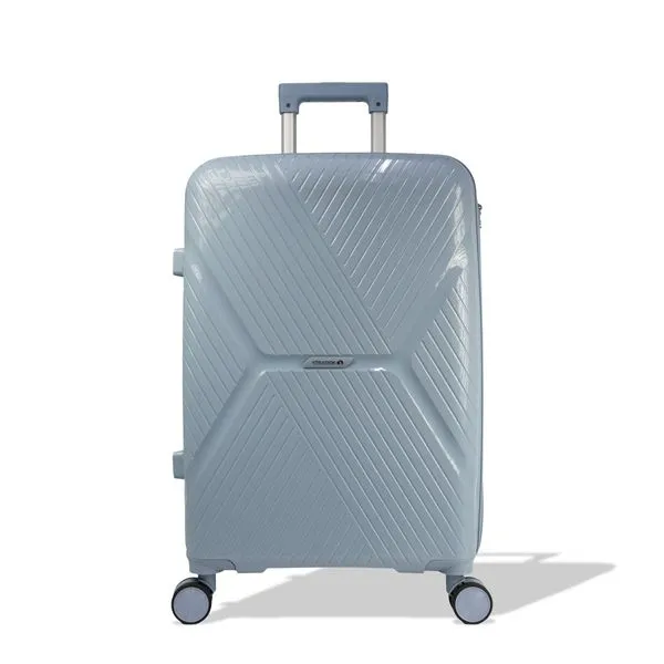 Mala Média 23kg Polipropileno Rodas Giro 360º Voxx Stradda AZUL CLARO