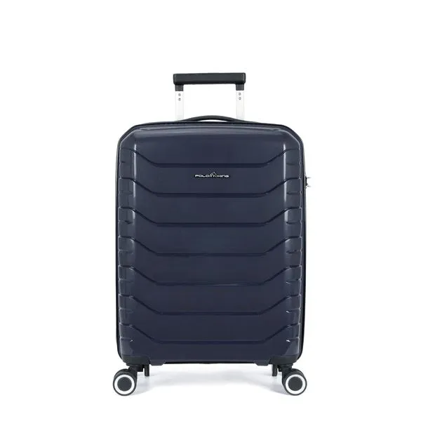 Mala Pequena de Bordo 10kg TSA Polipropileno Giro 360º Munique Polo King AZUL MARINHO