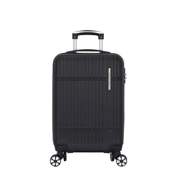 Mala de Viagem Pequena 10Kg Rígida Rodas Giro 360º Shenzhen Polo King PRETO