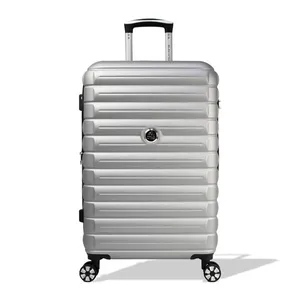 Mala de Viagem Grande 32kg Rígida com Rodas 360º Trancoso Polo King PRATA