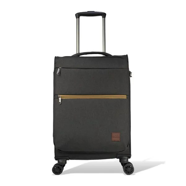 Mala Pequena De Bordo 10kg Poliéster com Rodas Giro 360º Soft Line Echolac PRETO