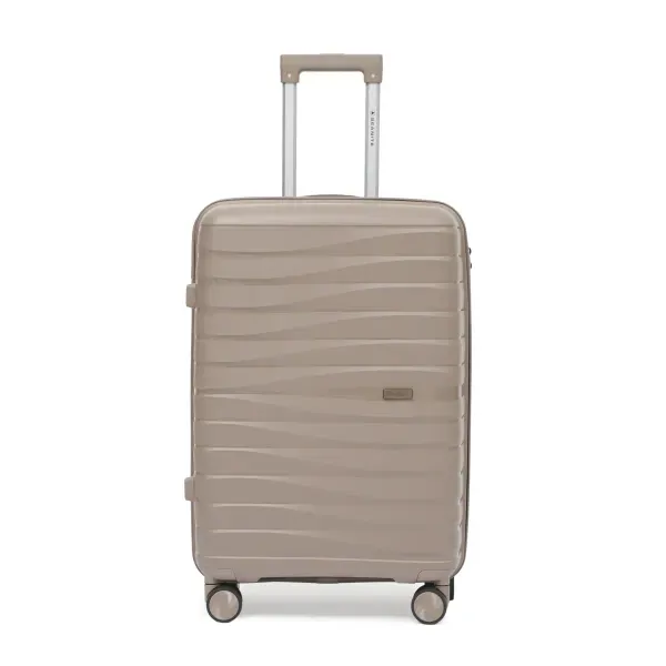 Mala Média 23kg Polipropileno Rodas Giro 360º Moove Seanite CAQUI