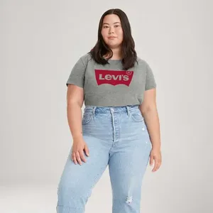 Camiseta Levi's® Clássica Perfect Plus Size Cinza - 1X USA | EG BR