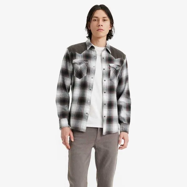Camisa Levi's® Classic Western Xadrez Manga Longa - M USA | M BR